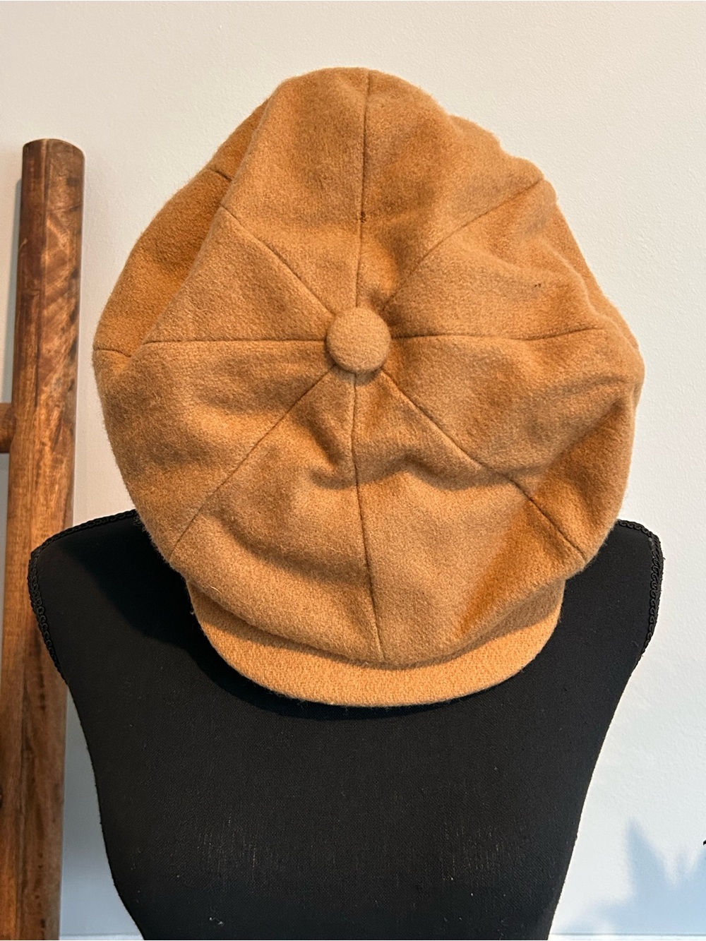 Classic Camel Wool Newsboy Cap by DOBBS, One Size Fits All